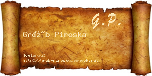 Gréb Piroska névjegykártya